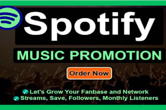 run your spotify music promotion for your music increase to real fans