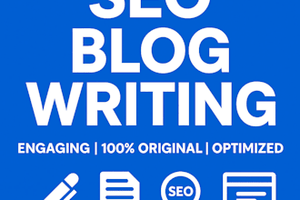 write SEO optimized articles and blog posts for your website