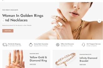 design jewelry website jewelry shopify store earrings necklace wristwatch store