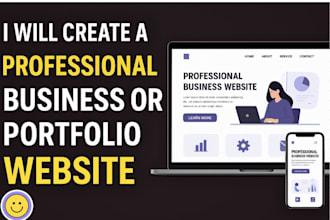 design a responsive business website or portfolio in HTML5, CSS, bootstrap