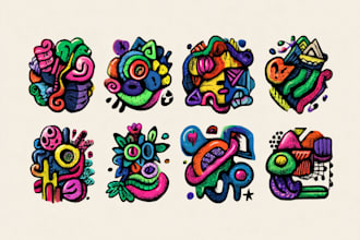 create clean and unique doodle art designs