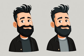 design vector character, cartoon avatar or mascot