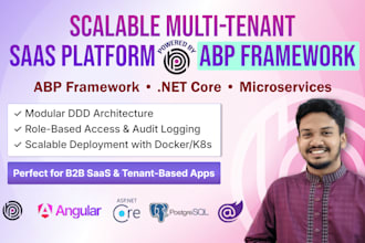 build enterprise saas by dot net core, angular, abp framework