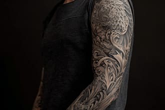 create a tattoo design of tattoo sleeve