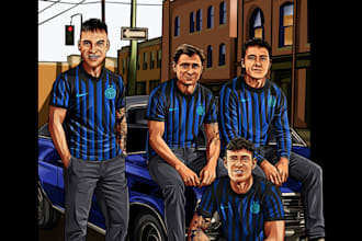 draw your photo in gta illustration