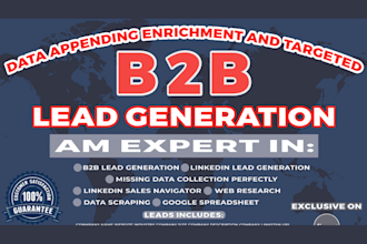do b2b lead generation for any industry, linkedin lead gen