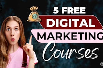 create professional digital marketing course thumbnails