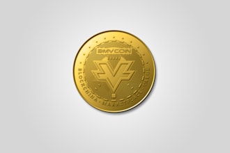 do a gold, silver, 3d coin, bitcoin, or crypto token logo