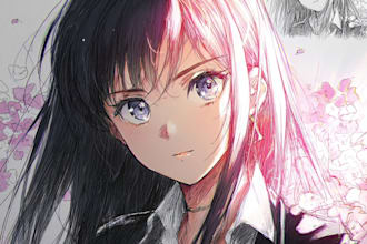 draw anime art illustration professionally