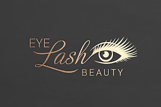 design luxury fashion, beauty, eye lash, cosmetics and skin care logo