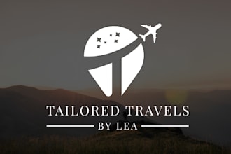 create luxury travel, outdoor, agency, hotel or adventure logo