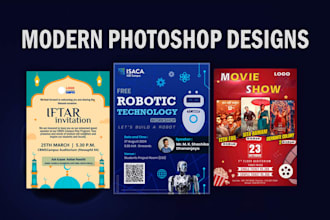 create professional event flyers and social media posters in photoshop