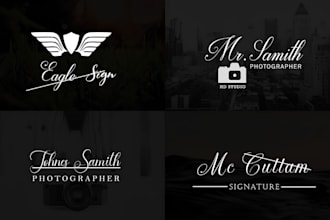 do creative signature photography and watermark logo and any graphics design