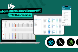 do custom CRM development using latest website frameworks