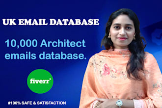 provide UK email database, 10k architects emails