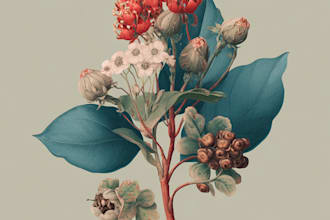 unique botanical illustration art for you