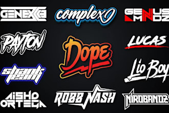 design typography logo for producer, music, band, or djalbum cover