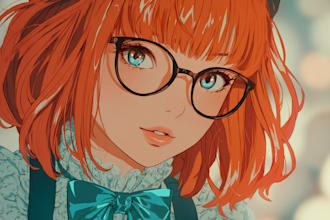illustrate anime ocs in enchanted and magical worlds
