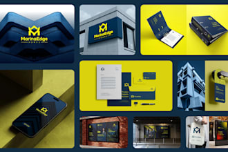 design real estate, property business logo, and branding kit