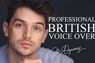 provide british male voice overs