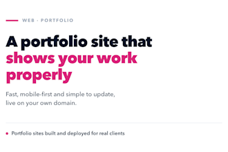 build a modern portfolio or business website