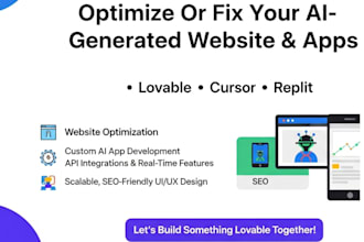 optimize, fix ai generated apps , webs, from cursor replit lovable