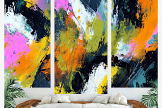 paint digital professional abstract art by hand