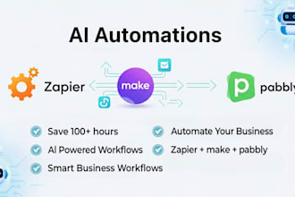 build ai automations as an expert using zapier, make and pabbly