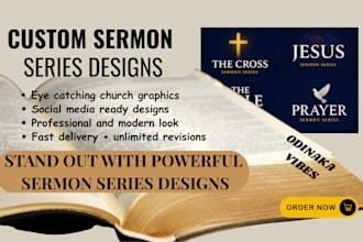 create church sermon series, design logo or graphic for your church