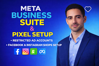 fix meta business suite, ad account, meta pixel setup