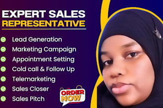 be your sales representative, b2b sales lead generation, and close sales
