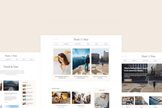 setup minimal blog website by elementor