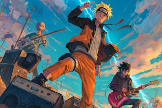 draw unique anime or cartoon album cover art