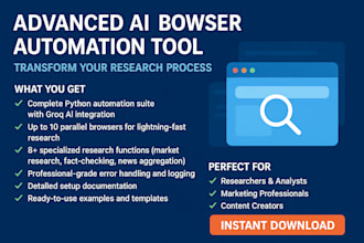 deliver my ready ai browser automation tool to help you automate research