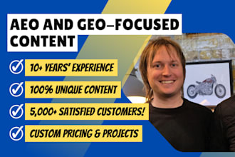 create human written aeo and GEO blog writing and content