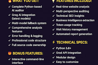 deliver my advanced ai website auditor script with full source code