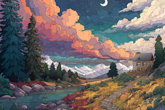 paint landscapes in watercolor