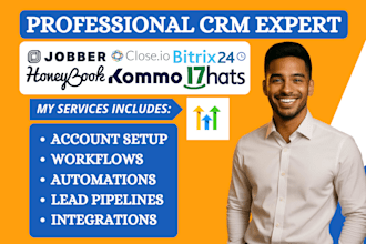 setup salesforce zoho crm pipedrive monday crm  jobnimbus copper crm automation
