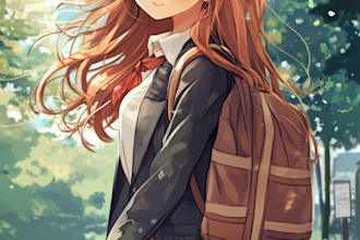 design custom vector illustrations  and anime style art