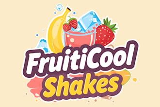 design restaurant juice bar, fruit and vegetable shop logo