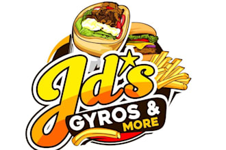 create a professional burgers fries logo design