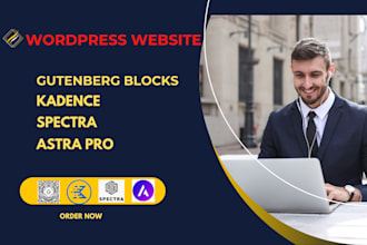 build website using gutenberg blocks, kadence, and spectra