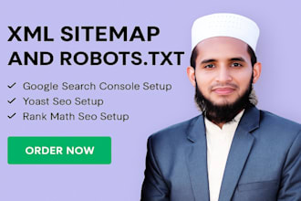create and optimize xml sitemap, robots txt and seo indexing