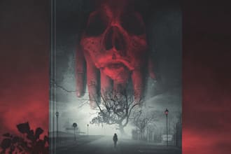 create a unique horror, thriller book cover design
