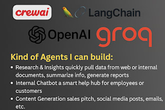 create crewai and langchain agents for your business