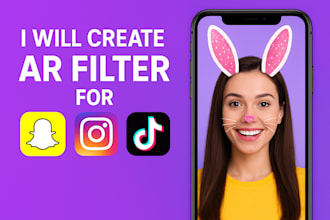 create ar filter for snapchat, tiktok filter, instagram filter