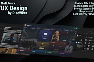 design UI for your fivem, ragemp or altv server