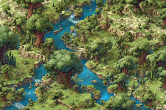 draw a fantasy map illustrations for your project