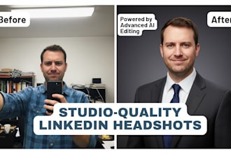 create studio quality linkedin and business profile photos