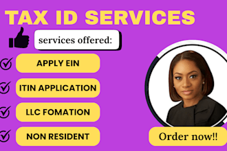 get your ein number tax id, apply for itin non resident as caa from irs